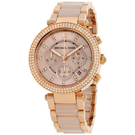 michael kors ladies watch mk-2112|mk5896 rose gold.